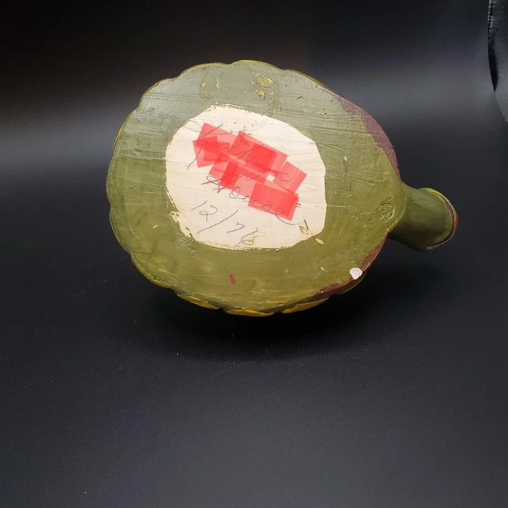 Vintage 1976 Ceramic Handpainted Turtle. Shelf Or Desk Sitter